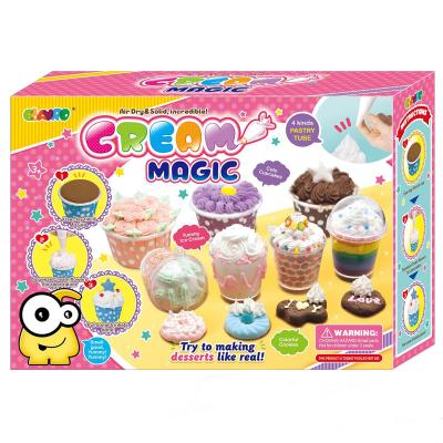 China EBAYRO DIY Educational Toys Creative Children Kids Colored Clay Ice Cream Car Play Dough Set Magic Cream Clay Play Set For Kids 714-2AB for sale