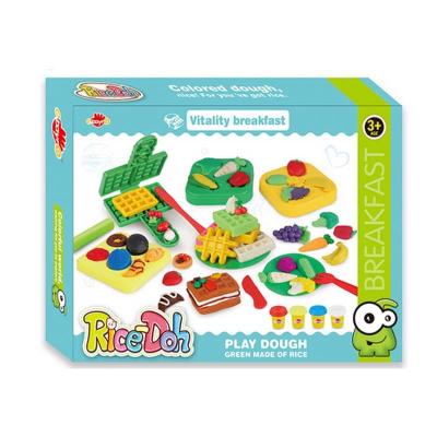 China Smart Product Rice Dough Clay Breakfast Set Pizza Ebayro Kids Eco-Friendly Education Kit Modeling Clay 988-5 for sale