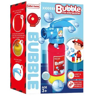 China EBAYRO 2021 Plastic Kids Toy Bubble Extinguisher Glow And Music Bubble Machine Electric Fully Automatic Toys Do Not Leak for sale