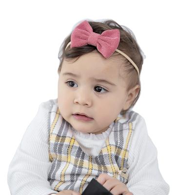 China Baby Casual Headband Elastic Newborn Baby Bows Headbands Kids Nylon Hair Bands For Baby for sale