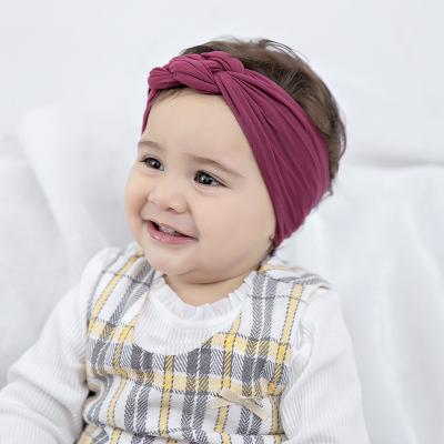 China Casual cute baby use cute headband for knitting design crochet front headwraps for kids and toddler girls for sale