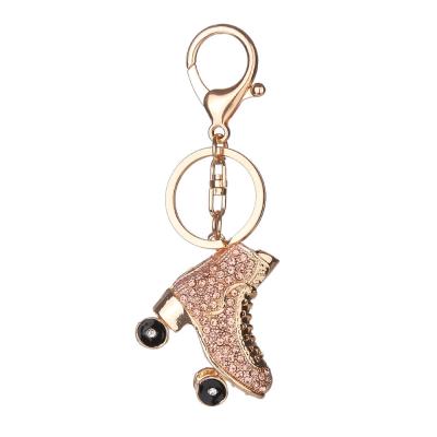 China Casual Boutique Shoes Skating Key Chain With Full Diamond for sale