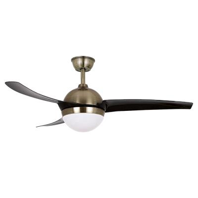 China Modern simple silver saa home LED ceiling fan 220v cooling fan 220v designer enclosed ceiling fan with light for sale