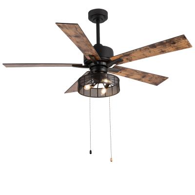 China Crystal Ceiling Fan 52 Inch Trace Crystal Ceiling Fans With Lights For Living Room Lamp Black Wood Leaf Blade for sale