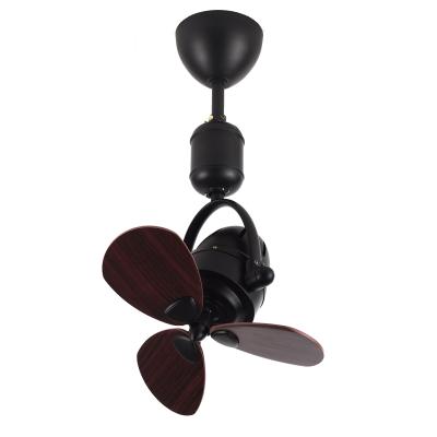 China Forward and reverse functions include 16 inch DC motor 3 blades high quality wood ceiling fans small black ceiling fan for sale