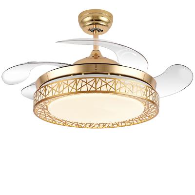 China Modern 42 48 Inch Bladeless Ceiling Fan With Lights Designer Ceiling Fans With Remote Control Decorative Light Fixture for sale