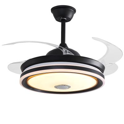 China Modern Modern Chandelier With 42 Fan 48 Inch Retractable Remote Control Bladeless Ceiling Fan With Light for sale