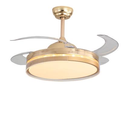 China Modern Ultrathin Ceiling Fan Chandelier Modern 42 48 Inch Bladeless Ceiling Fan With Light for sale