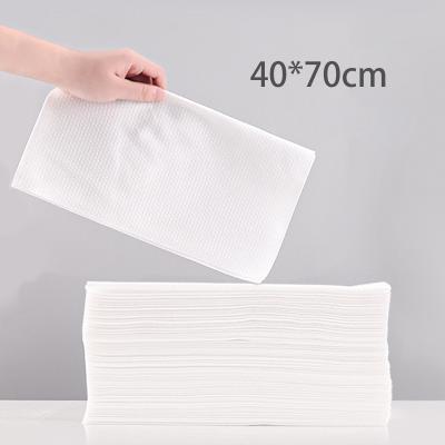 China Customized Hair Towel 40*70cm Travel Hotel Spa Disposable Biodegradable Soft Absorbent Soft Disposable Towel for sale