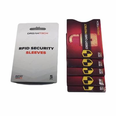 China Bank Card/ID Card Protector Aluminum Foil Anti Hacking Rfid Blocking Sleeve for sale