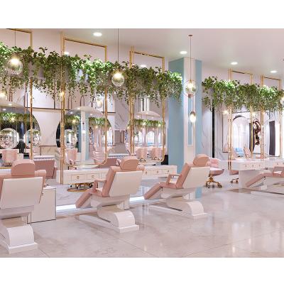 China Modern luxury nail station furniture for beauty salon nail equipment salon barber chair salon beauty for sale