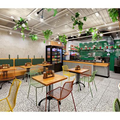 China Modern Cafe Interior Design Bubble Tea Shop Counter Designs Show Cafe Decoration Design Display Furniture for sale