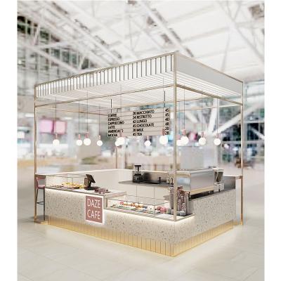 China Modern new milk tea shop counter design bubble tea shop equipment bubble tea kiosk shopping mall for sale