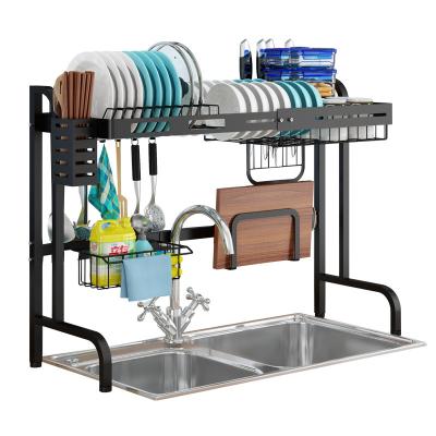 China Viable Expandable Adjustable Kitchen Rack Kitchen Shelf Household Products Dish Rack Kitchen Stainless Steel Rack Drying Dish Drying Ra for sale