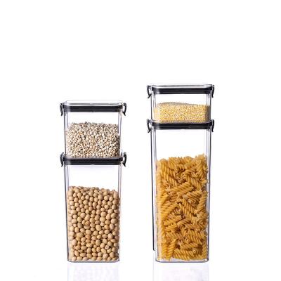 China High Quality Customized Square Type Eco-Friendly Dry Airtight Plastic Food Freshness Preservation Wholesale Storage Containers for sale