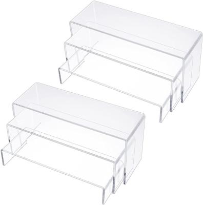 China High Quality Adjustable Shoe Rack Stainless Steel Acrylic (Waist) Shoes Stand Show Rack For Home for sale