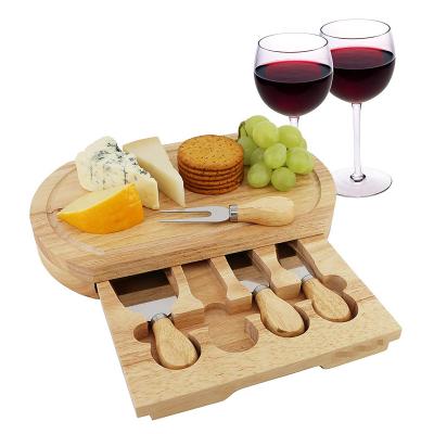 China Disposable Large Oak Wooden Cheese and Tray Cutting Platter Serving Dish for sale