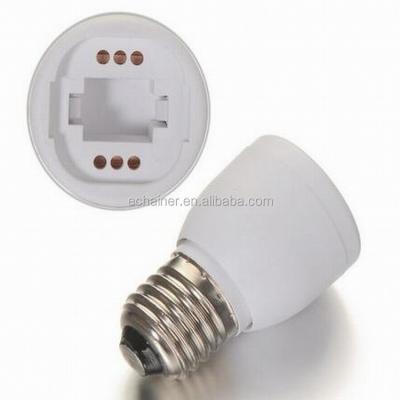 China E27 screw to G-24 to G23 lamp base socket bulb holder E27 adapter led bulb lamp holder for sale