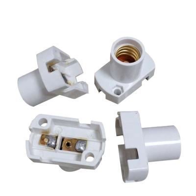 China Screw In Plastic Lamp Holder Socket E12 Bulb Base Socket White Light Bulb Adapter for sale