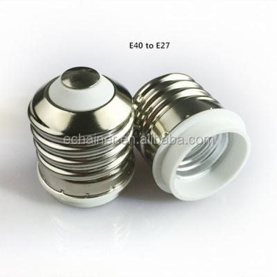 China E40 Screw To E27 Lamp Adapter Holder Socket Converter LED Lighting Accessories for sale