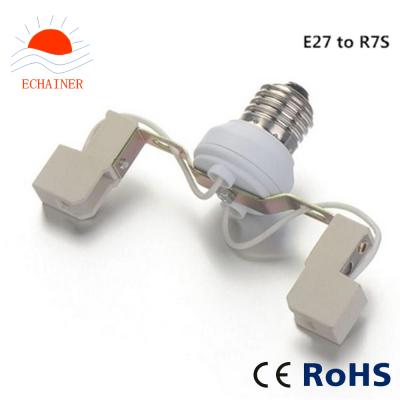 China Ceramic Screw Lamp Socket R7S Halogen Lamp Holder 78mm 118mm 189mm 254mm For Tubes for sale