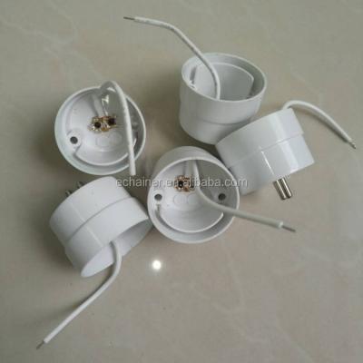 China T8 to T8 lamp cap T5 round fluorescent lamp plastic bezel with T5 g13 pins lamp holder for T8 tube for sale