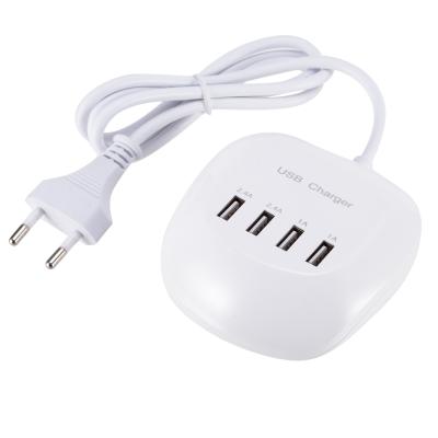 China Mobile Phone Tablet MP3 GPS 4 Multi-port Fast Charging USB Hub Station Wall Charger Desktop Adapter for sale