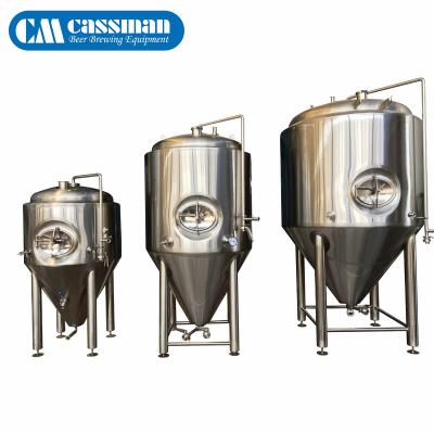 China food & Beverage Factory Beer Cooling Unitank Cassman 100L-10000L Glycol Jacket Conical Beer Fermenter for sale