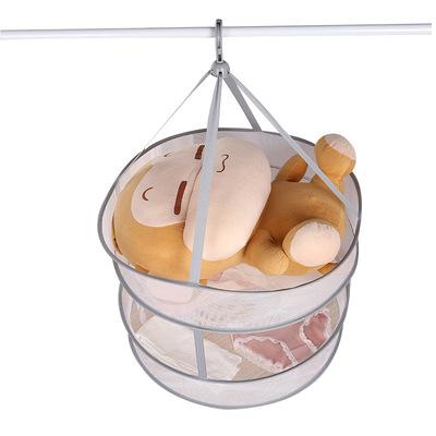 China Outdoor Hanging Rack Drying Clothing Rack Laundry Basket Bags White Color Drying Hanger Basket For Household Clothes for sale