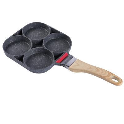 China Sustainable 4-Hole Egg Cooker Frying Pan Non-Sticks Marble Coating Fry Pan For Eggs Small Omelet Artifact for sale