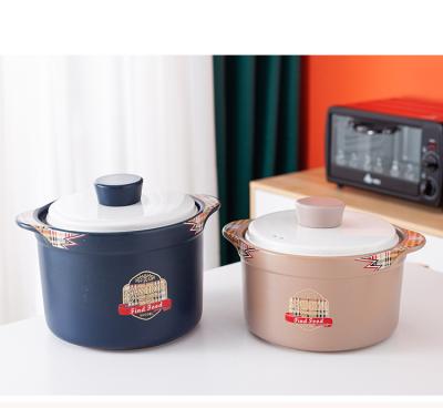 China New Viable Ceramic Casserole Stew Pot Casserole For Household Gas Stove High Value Soup Ceramic Pot for sale