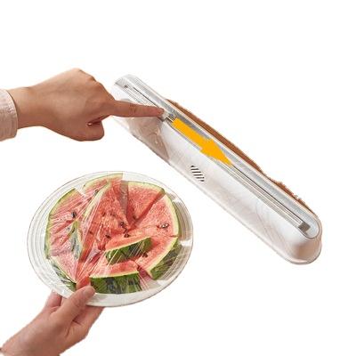 China Hot Selling Sustainable On Amazon Film Cutter Plastic Cling Wrap Cutter Food Grade ABS Plastic Portable White Cling For Custom for sale