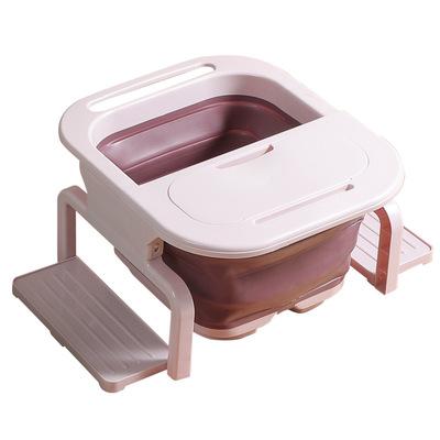 China 2021 New Arrival Sustainable Folding Foot Basin With Phone Stand Feet Soaking Bucket Storage Box Space Saving Wash Basin for sale