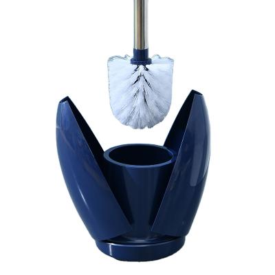 China Durable Round Silicone Toilet Reading Brush Bathroom Toilet Brush Stainless Steel Toilet Brush With Holder For Custom for sale