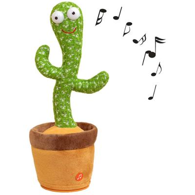 China Singing Plants Against Zombie Plush Toys Kids Christmas Gifts Singing Dancing Cactus Toys USB Rechargeable Voice Recorder BabyToy Cactus for sale