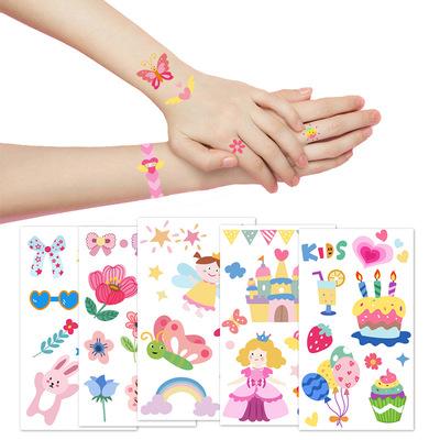 China Cartoon Sticker Tattoos Waterproof Kids Adhensive Removable Tattoo Sticker For Kids Smile Face Stickers for sale