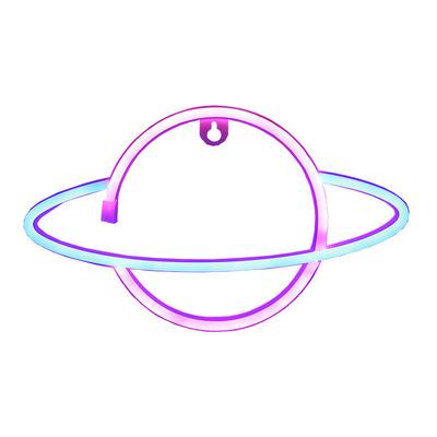 China Beautiful Decoration Modern Cosmic Planet Rocket Led Modeling Purple Multicolor Neon Lamp Lights Decoration Home Wall Hanging Lights for sale