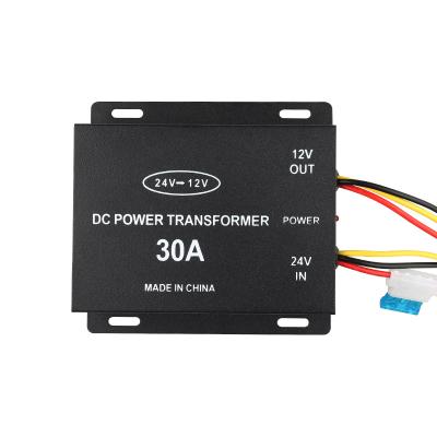 China Wholesale 30A Car 24V Converter To 12V Truck 60*25.5*29.5CM Step Down Car Navigation High Power DC Audio Transformer Power Supply for sale