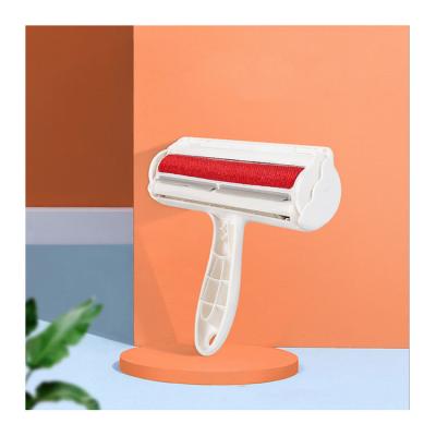 China Instock Dog Cat Self Cleaning Brush Pet Hair Remover Viable Plastic Roller for sale