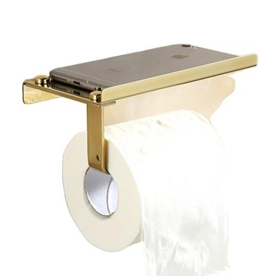 China Modern New Design Bathroom Hotel Stainless Steel Chrome Plated Telephone Shelf Wall Mounted Toilet Paper Holder for sale