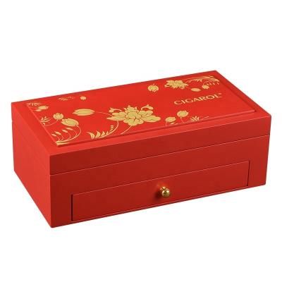 China Storage Style Luxurious Exquisite Dropshipping New Jewelry Box Double Layer Solid Wood Antique Earrings Bracelet Jewelry Storage Box for sale