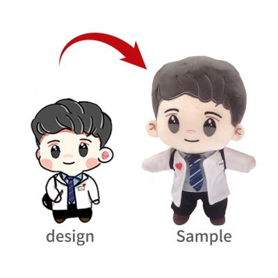 China Custom Toy Manufacturer OEM Quality Plushie Star Kpop Korean Idol Plush Toy Decoration Custom Plush Doll for sale