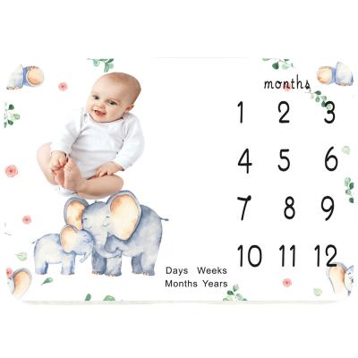 China 2021 new style European and American hot baby elephant monthly milestone babies cover for baby nursery for sale