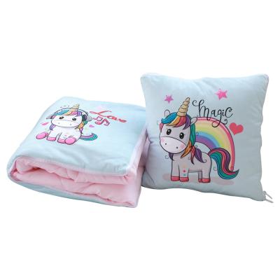 China 2021 Trend Anti-Static Cover Pillow 2 In 1 Soft Animal Pillow Unicorn Cover for sale