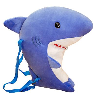 China Educational Gifts/Promotional Gift/Daily Life/Custom High Quality Soft Shark Lovely Gift Stuffed Bag Creative Plush Shark Backpack for sale