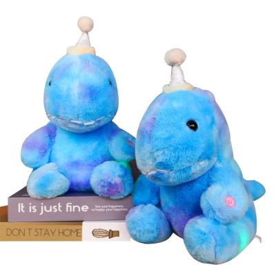 China Children Play Blue 32cm LED Dino Plush Pillow Stuffed Animals Dinosaur Toy Plush Toys for sale