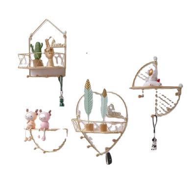 China Novelty style simple Nordic customization flower pot rack storage hanging serving shelf for sale