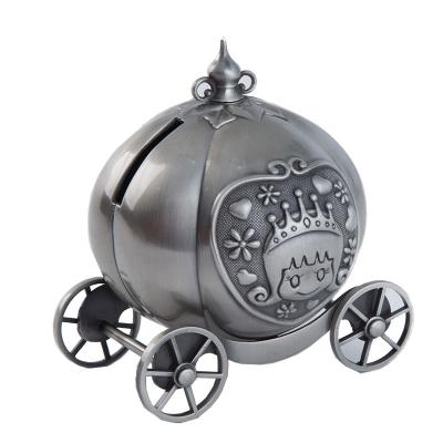 China China promotion custom metal open European creative pumpkin car Cinderella piggy bank ornaments cartoon piggy bank for sale