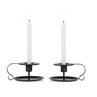 China Home Black Tealight Pillar Candle Holder Vintage Wrought Iron Decorations Party Decorations For Wedding Dining for sale