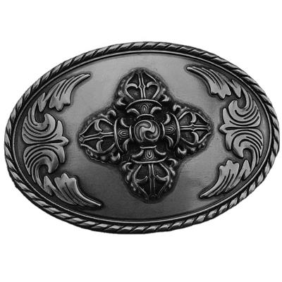 China Flat Buckle Cast Metal Buckles For Male Custom Vintage Belt Buckles Cross Logo Belt Buckles for sale